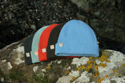 Malin Cashmere + Merino Mix Ribbed Beanie - Sky Blue